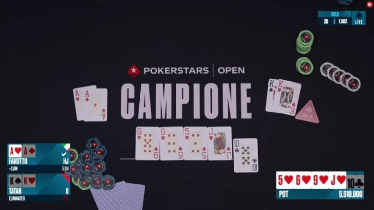PokerStars Open Campione 2026: Favotto flies live too, he leads with 15 left