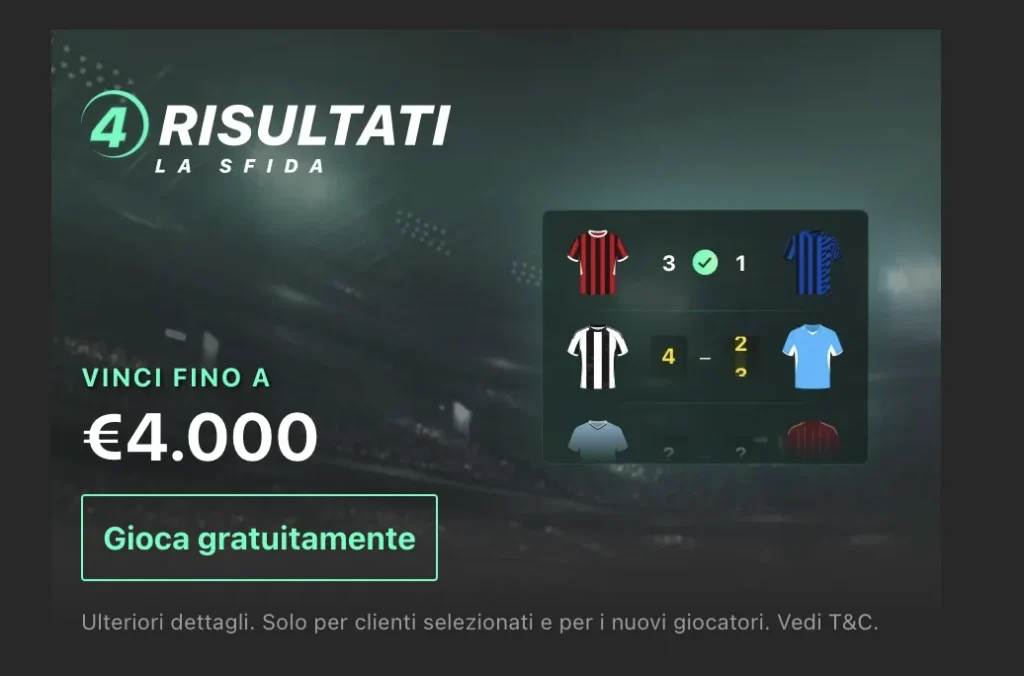 4 results of Bet365: the free prediction game