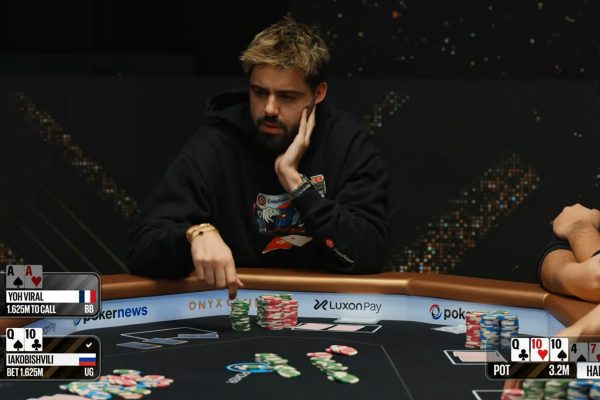 Johan Guilbert's unique line with the Aces: slowplay preflop, fold river!